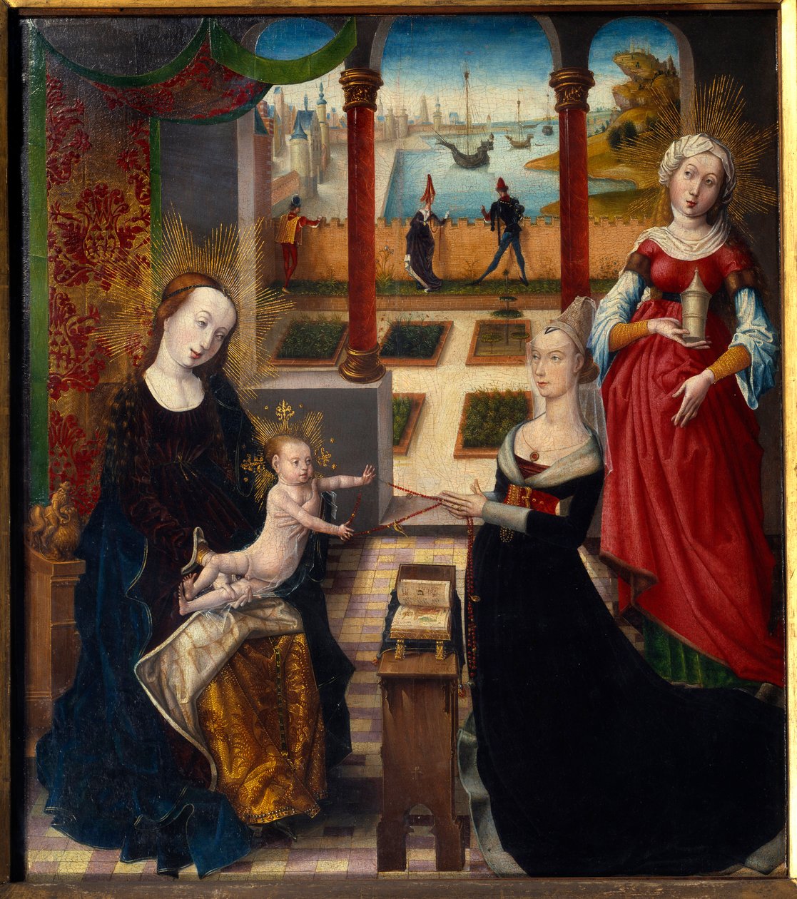 Jungfrau und Heilige Maria Magdalena Gemälde vom Meister der Ansicht von Sainte-Gudule (15. Jahrhundert) 1475 Lüttich, Museum der Schönen Künste von Master of the View of St. Gudule