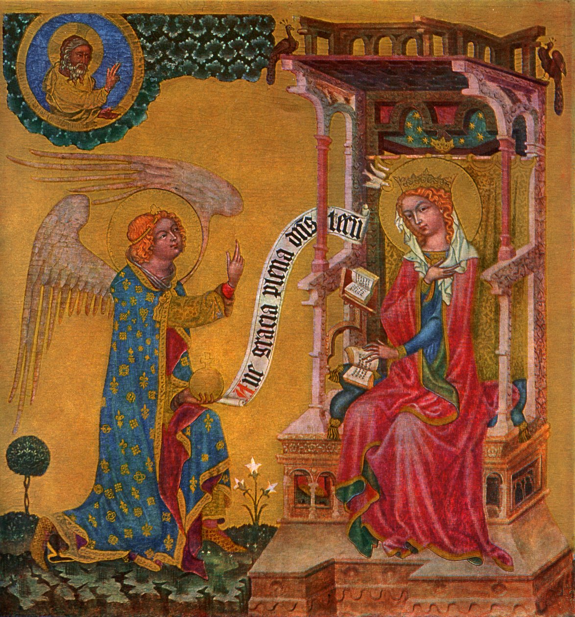 Verkündigung der Jungfrau Maria von Master of the Vyssi Brod Altar