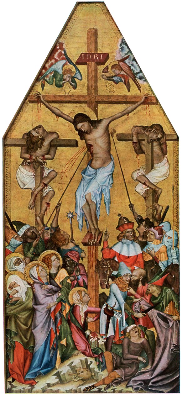 Die Kaufmann-Kreuzigung, um 1350 von Master of the Vyssi Brod Altar