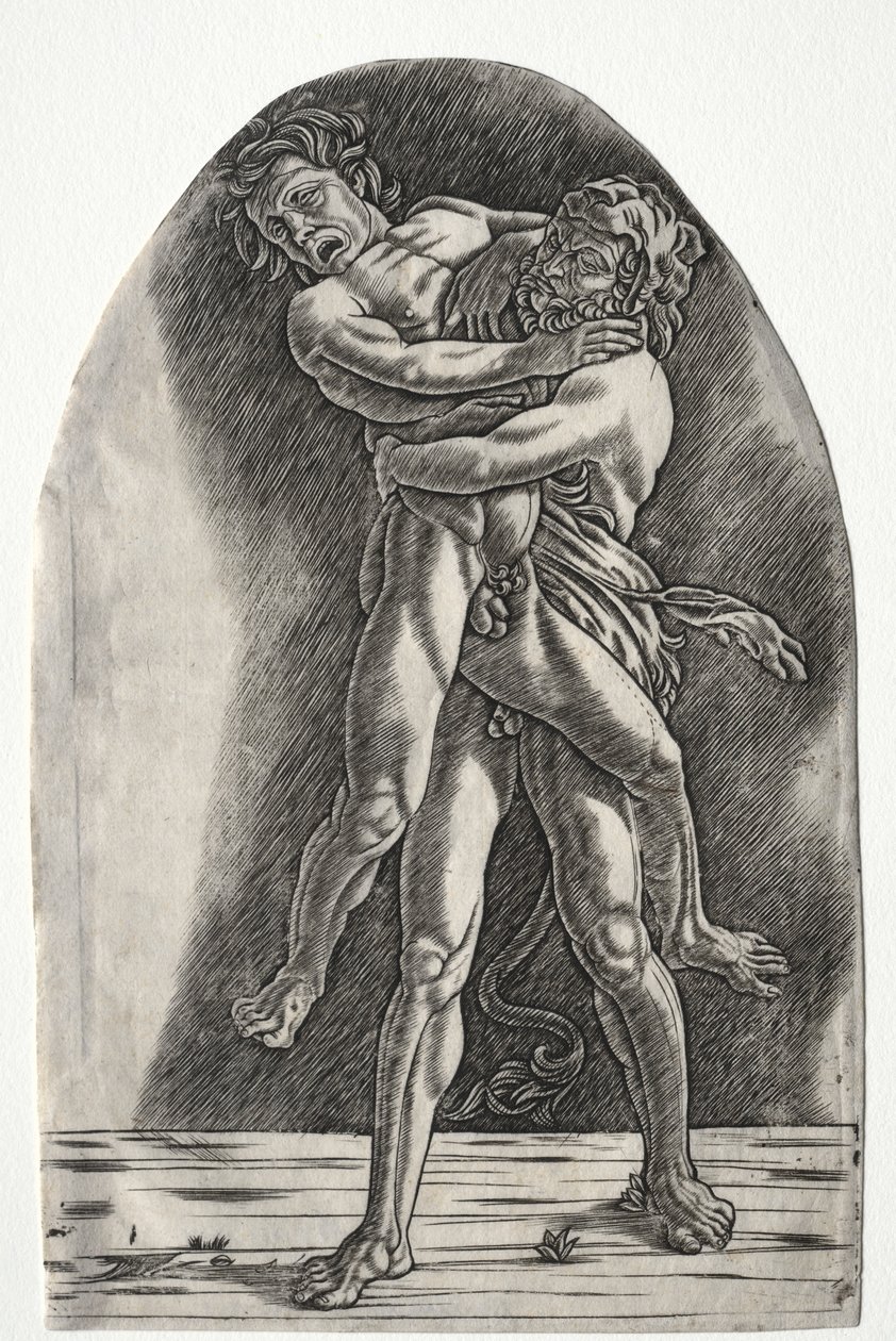 Herkules und Antäus, ca. 1510 von Master of the Year 1515