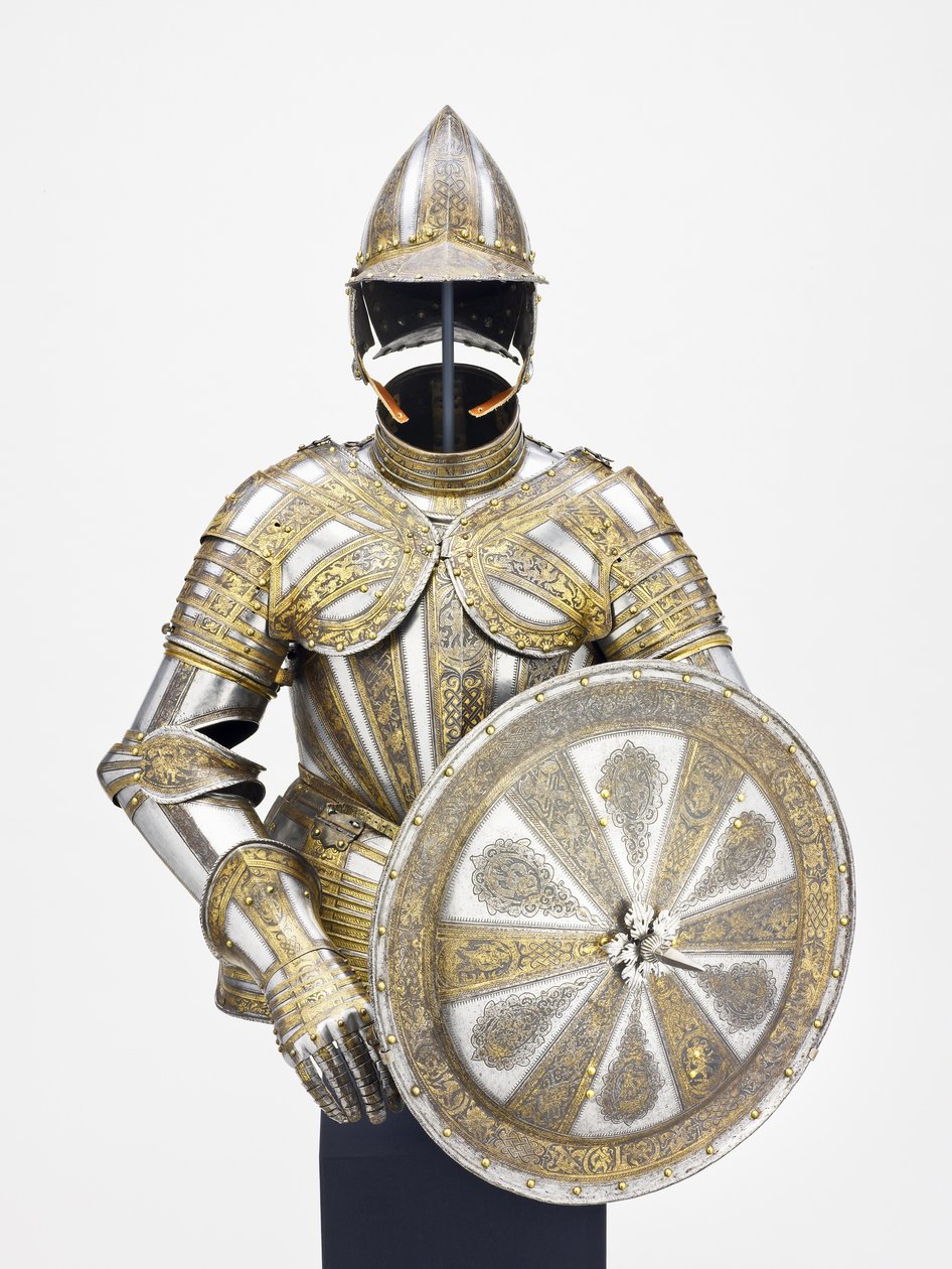 Halbrüstung und Targe für den Fußdienst, ca. 1600 von Master of the sign of the