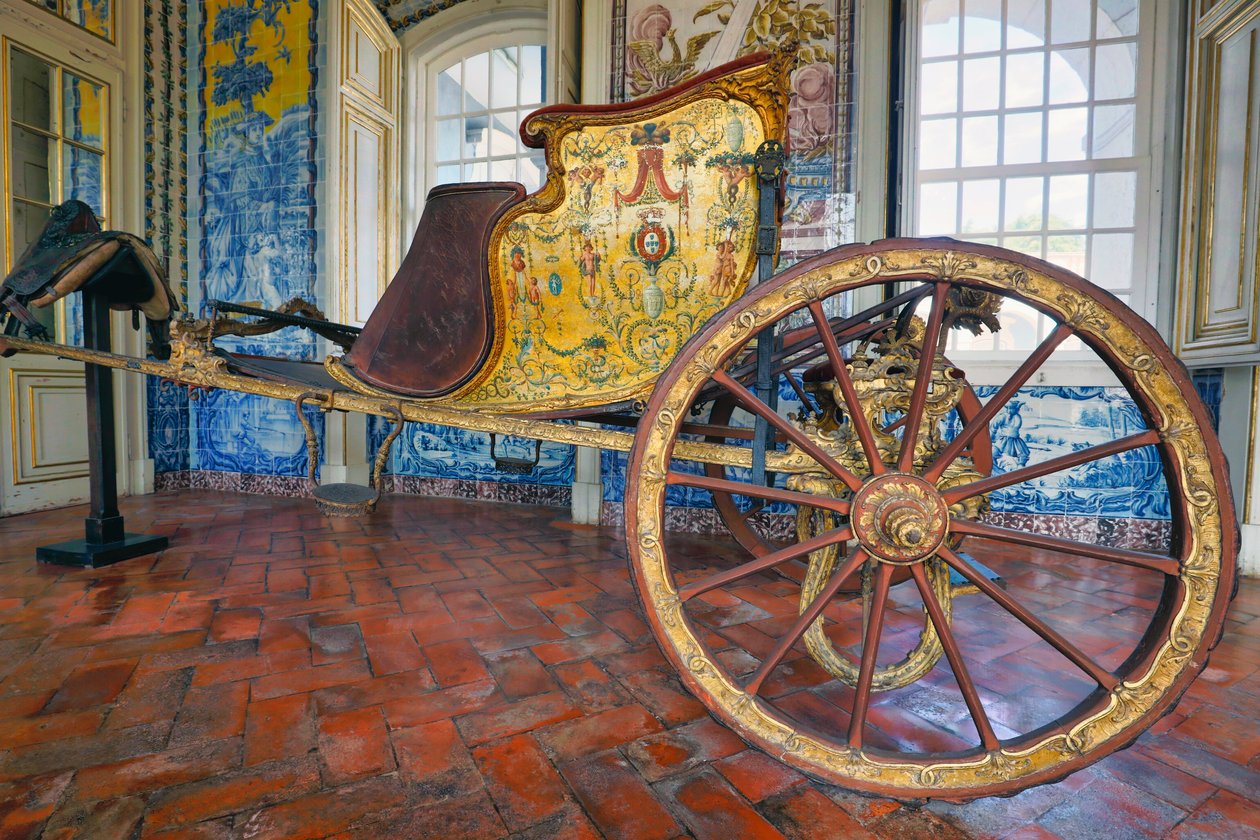 Queluz-Palast, Queluz, Portugal. Geschmückte Kutsche von Mateus Vicente de Oliveira