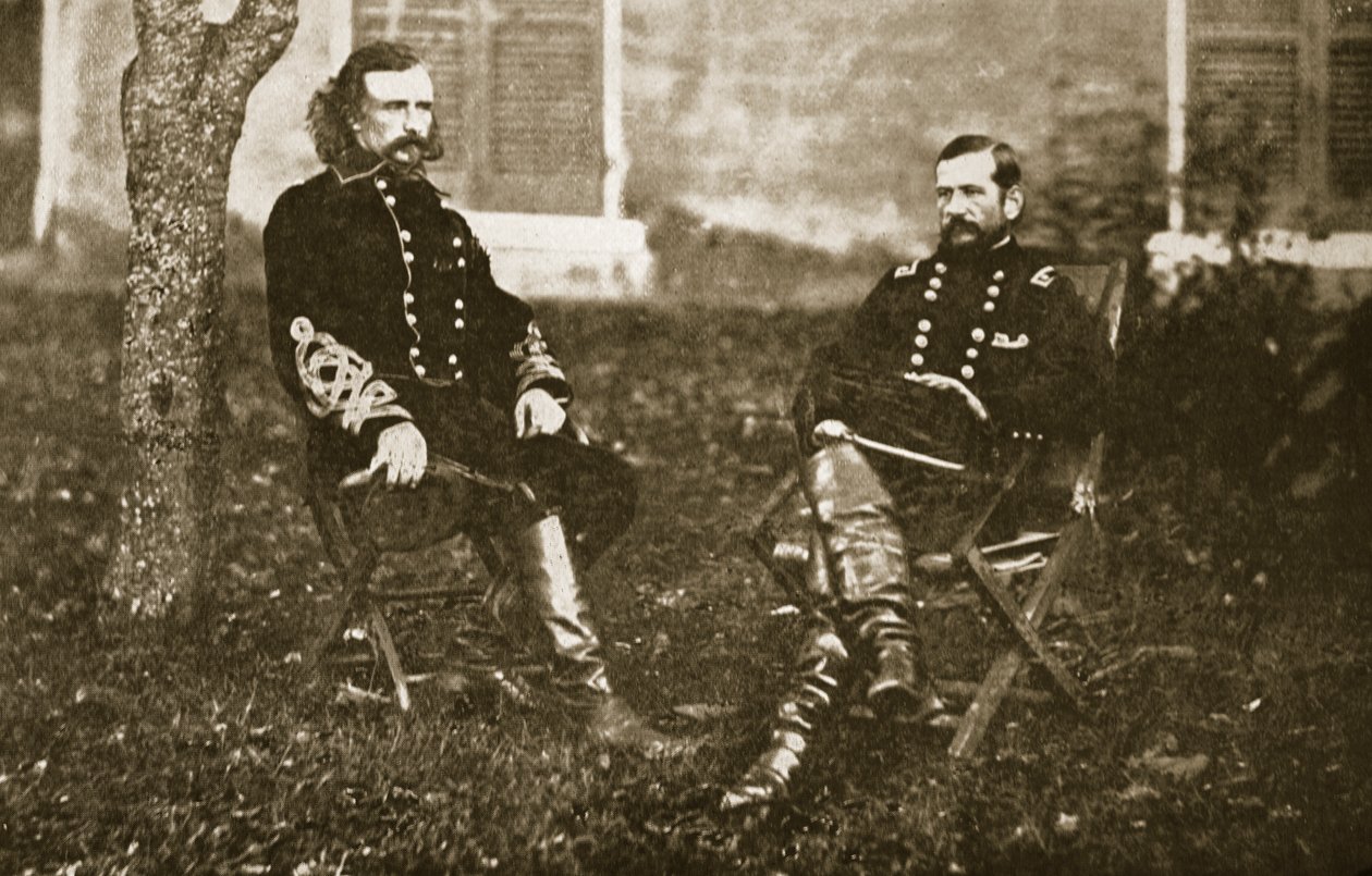 General George A. Custer und General Alfred Pleasonton, 1861-65 von Mathew B. Brady