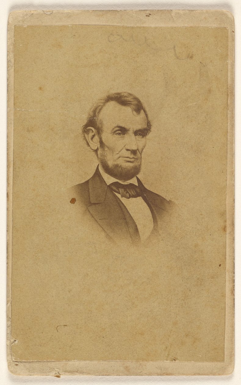 Gravur von Abraham Lincoln nach einem Foto von Mathew B. Brady von Mathew B. Brady