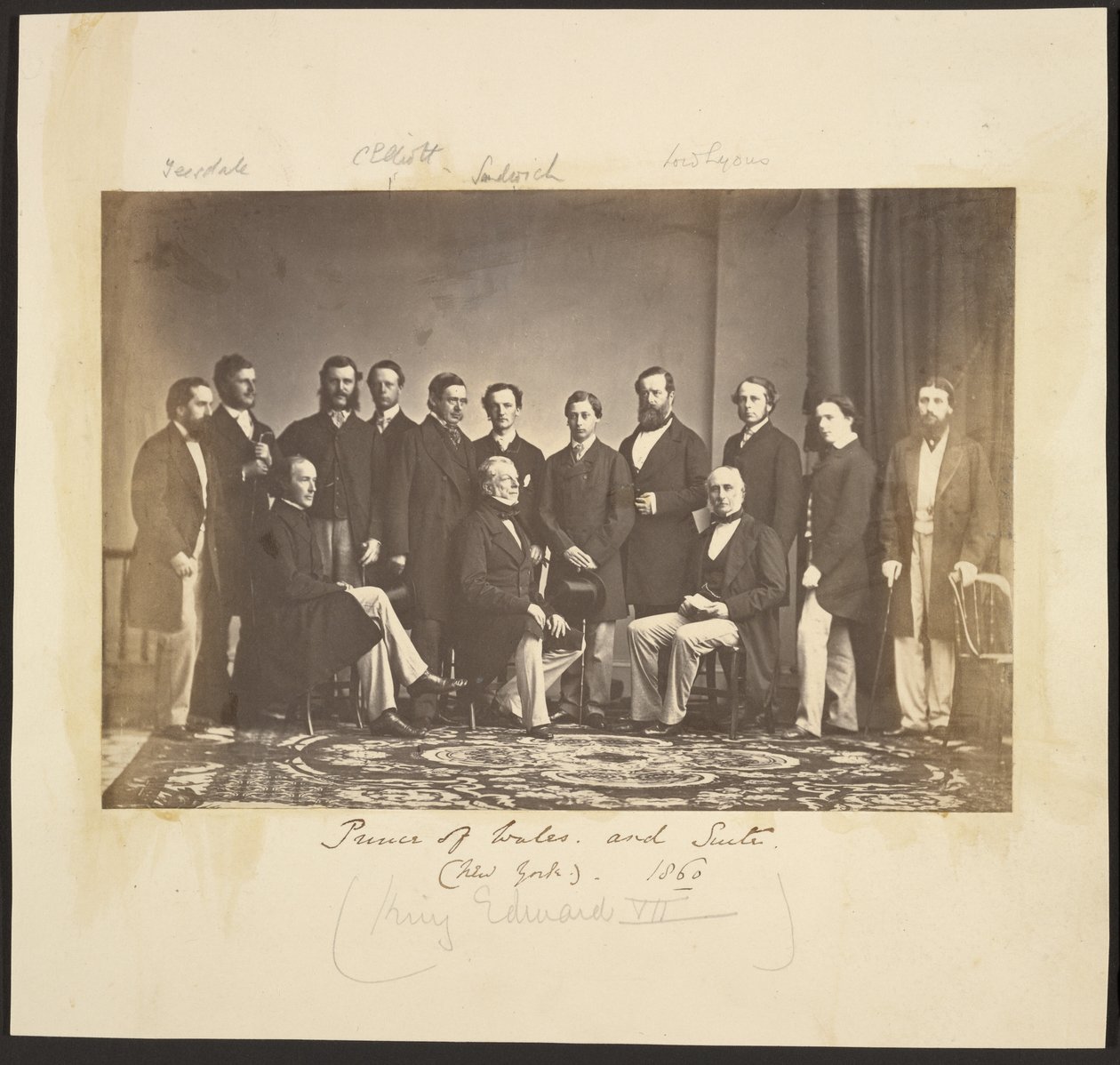 Prinz von Wales und Gefolge (New York). 1860 von Mathew B. Brady