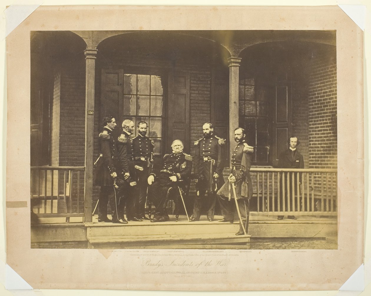 Generalleutnant Scott, Generalstabschef der US-Armee und Stab, 1861 von Mathew Brady