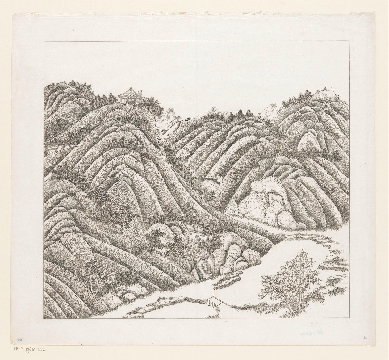 Ansicht eines Teils des kaiserlichen Sommerpalastes in Chengde (Jehol) in China von Matteo Ripa
