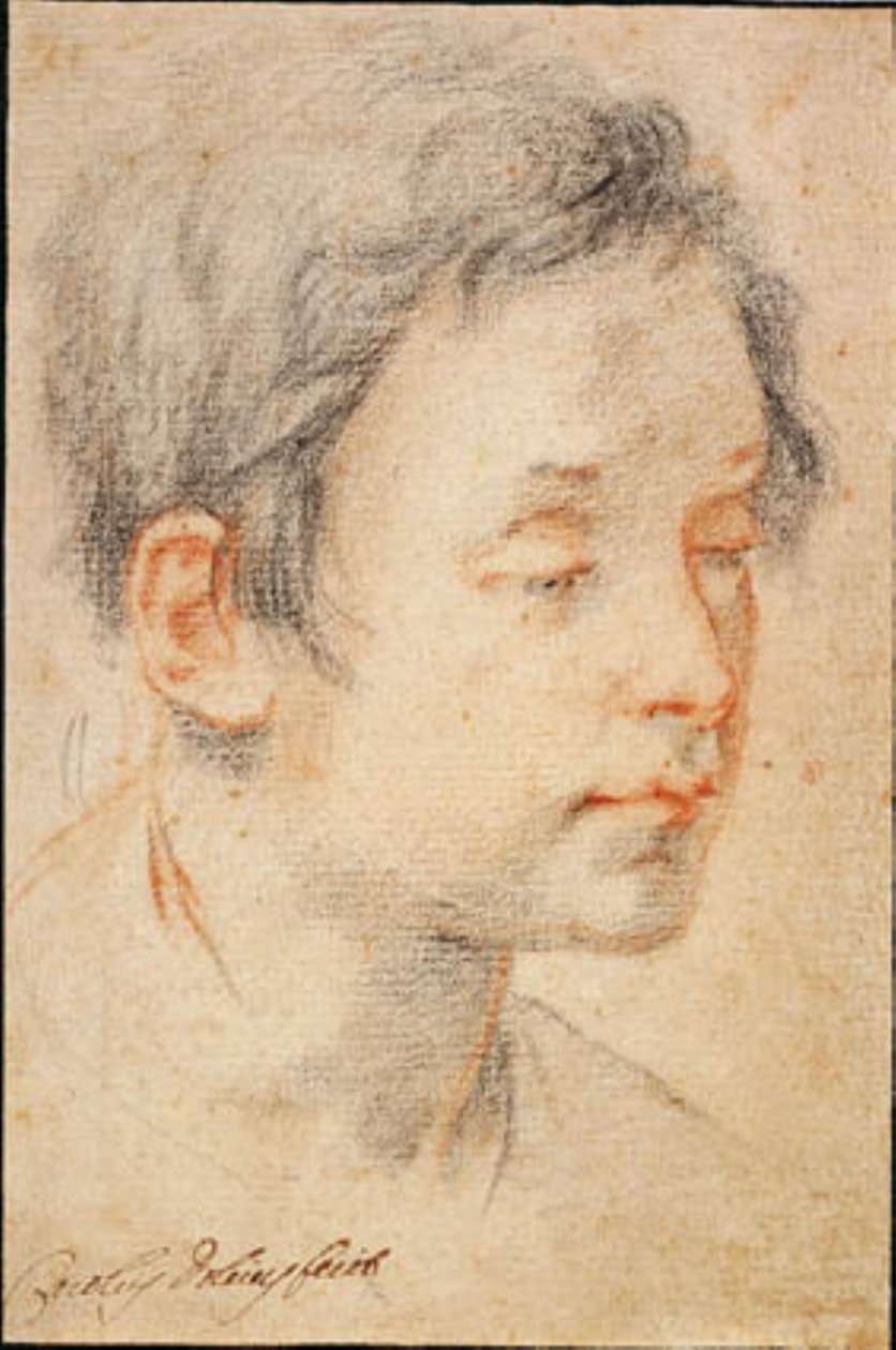 Kopf eines jungen Mannes nach rechts gewandt von Matteo Rosselli