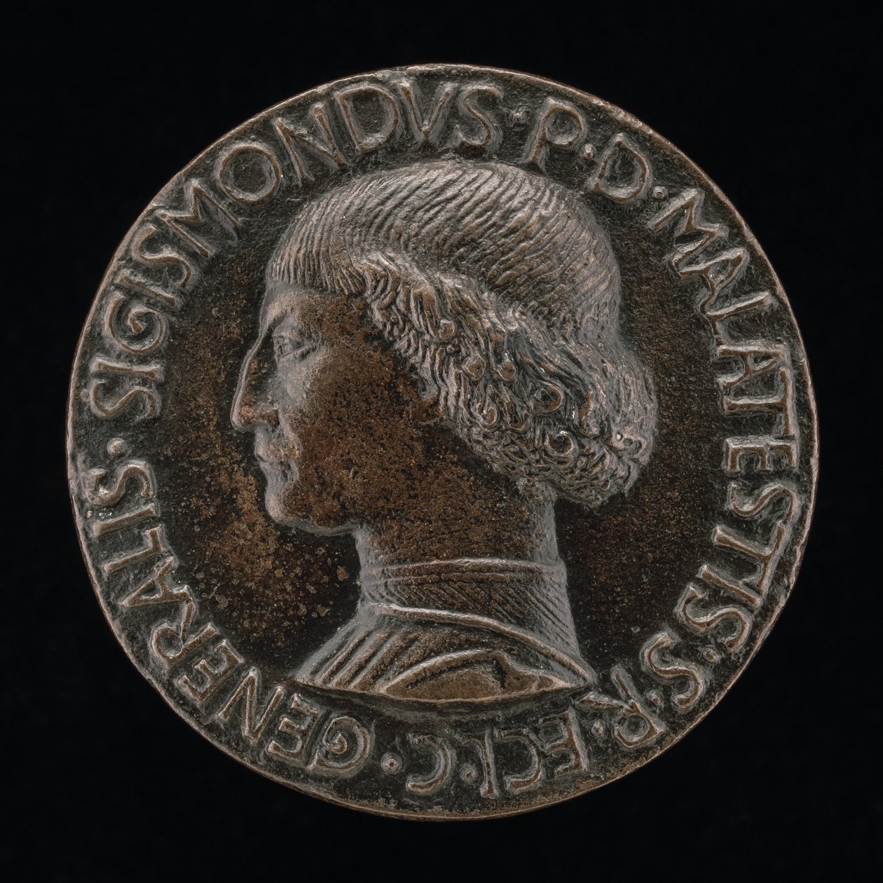 Sigismondo Pandolfo Malatesta, 1417-1468, Herr von Rimini und Fano [Vorderseite] von Matteo di Andrea de Pasti