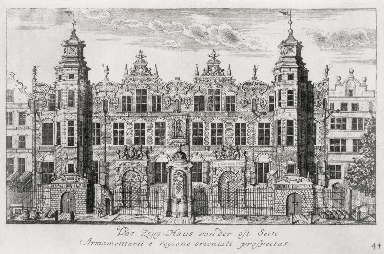 Die Waffenkammer von der Ostseite der Piwna-Straße aus gesehen von Matthaeus Deisch