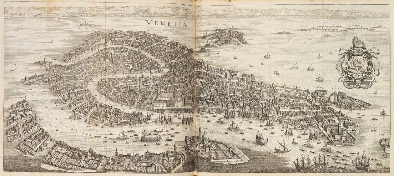Panorama von Venedig. Aus Newe Archontologia cosmica von Johann Ludwig ...