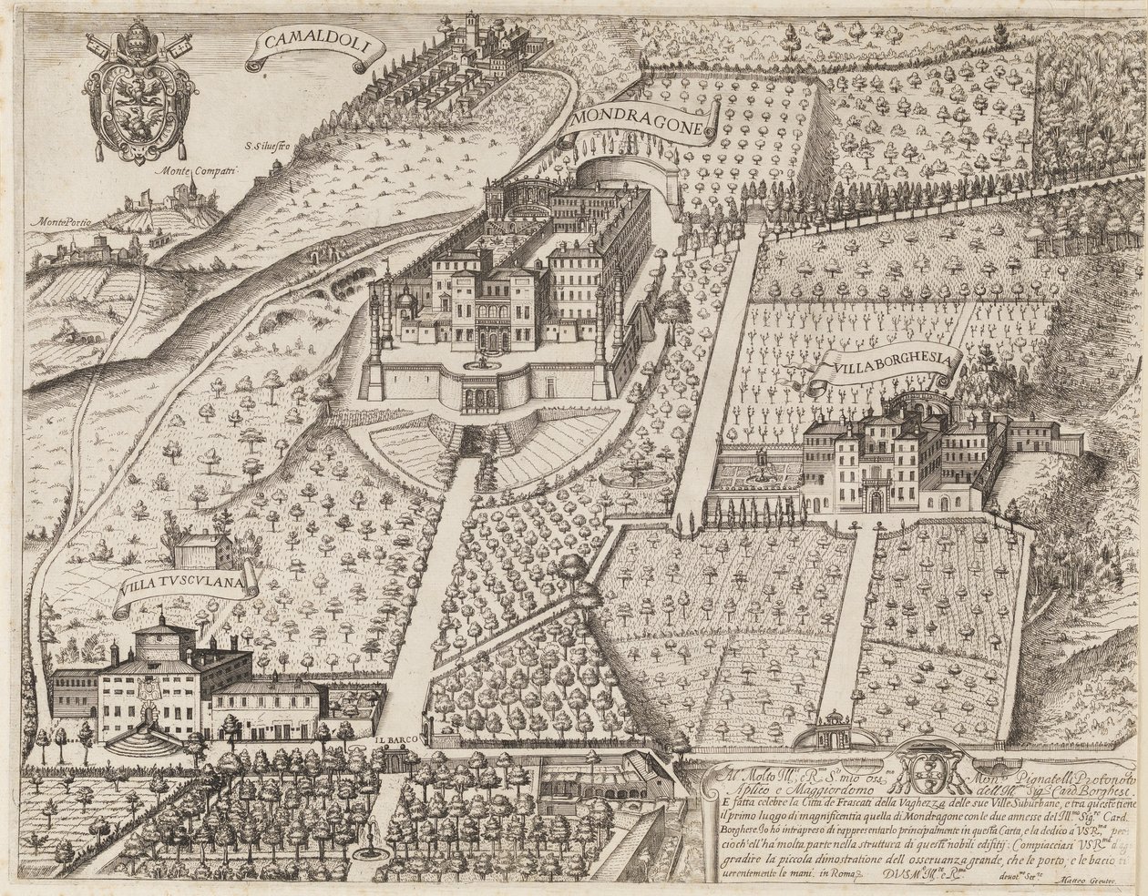 Ansicht von Frascati und Umgebung von Matthaus Greuter