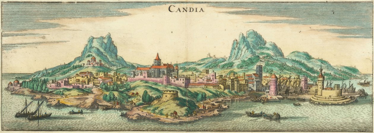 Heraklion - Candia, Korfu (beschnitten) von Matthaus Merian