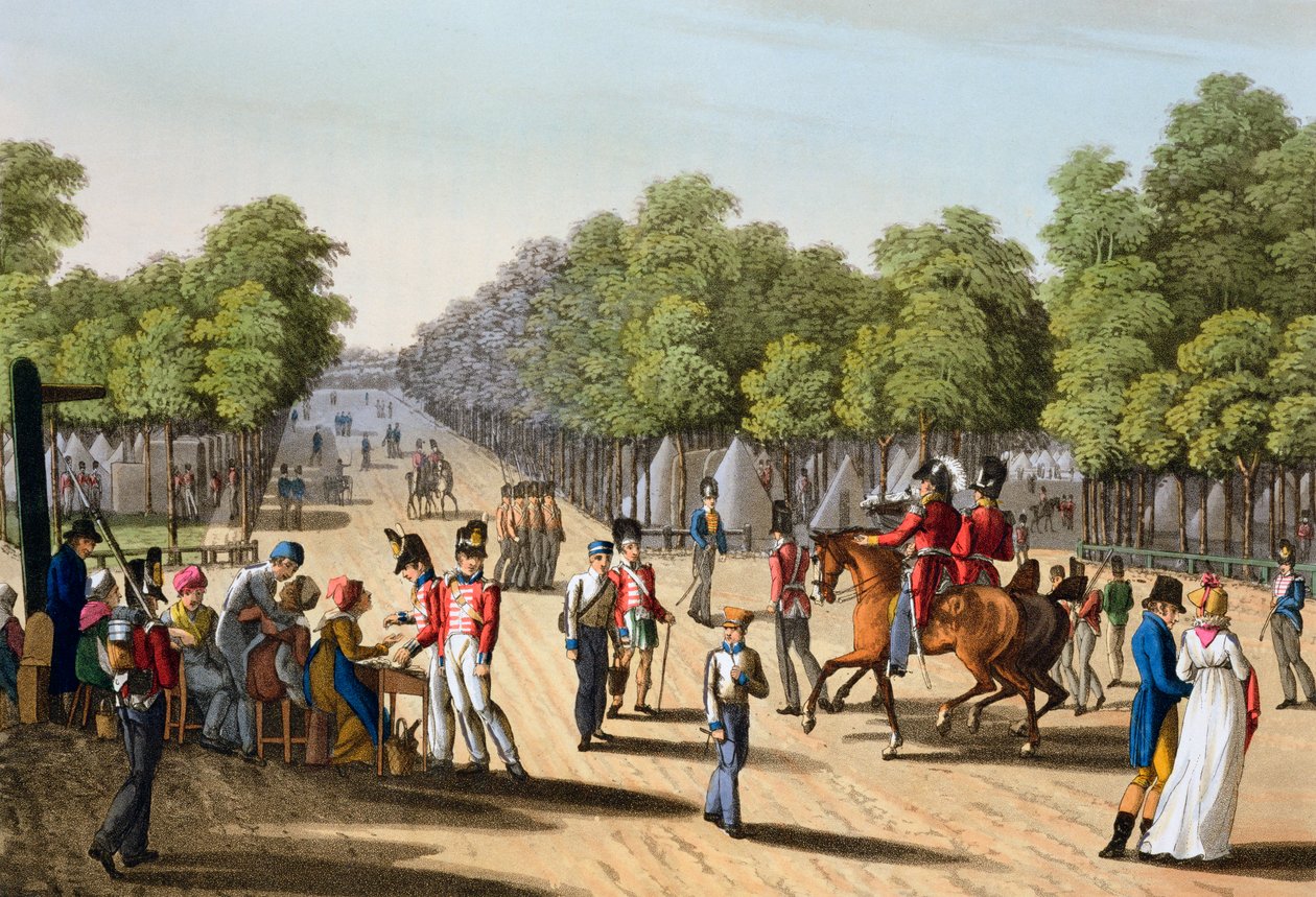 Lager des britischen Heeres im Bois de Boulogne, Paris von Matthew Dubourg