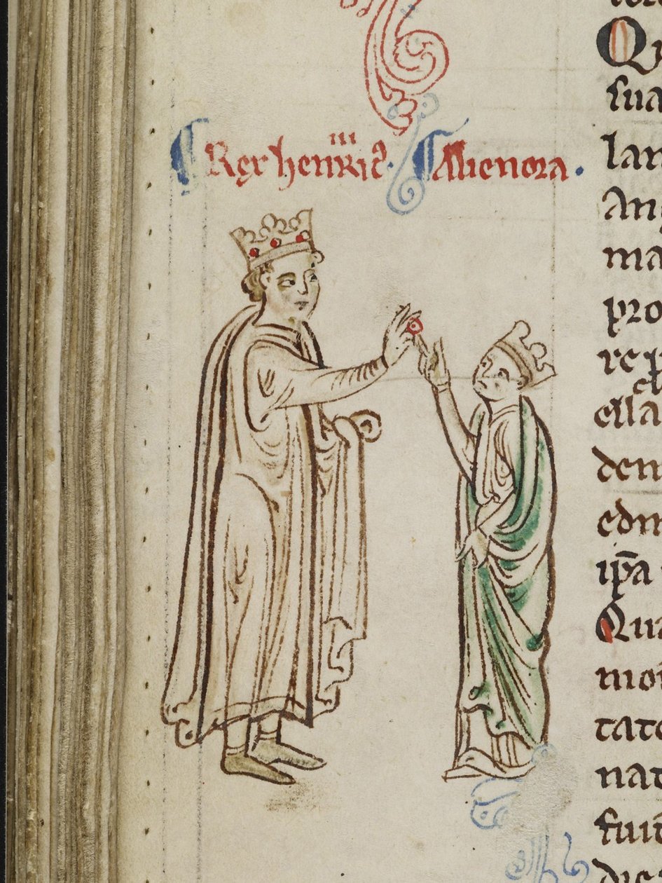 Heirat von Heinrich III. und Eleonore von der Provence aus der Historia Anglorum, Chronica majora von Matthew Paris