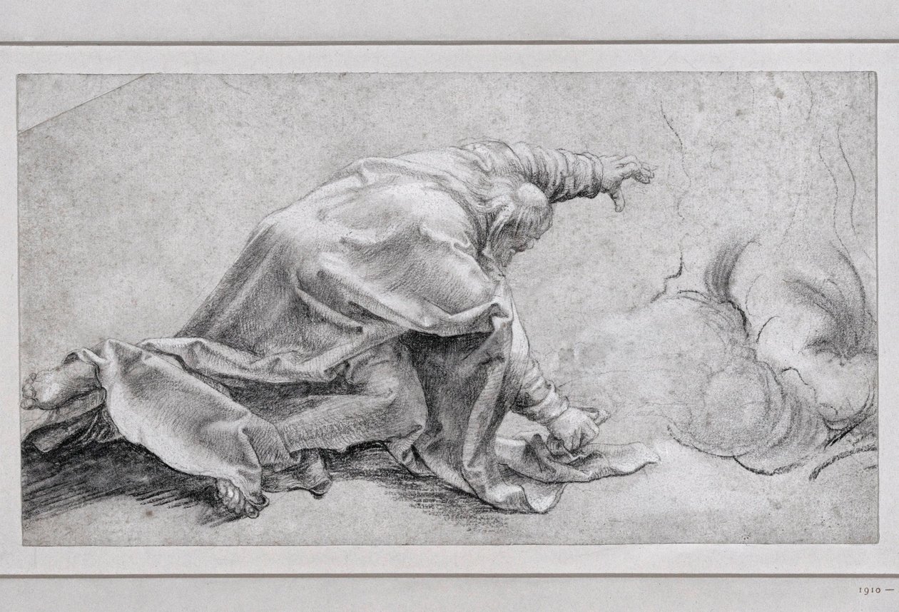 Heiliger Petrus, der Apostel der Verklärung, Seitenansicht von Matthias (after) Gruenewald