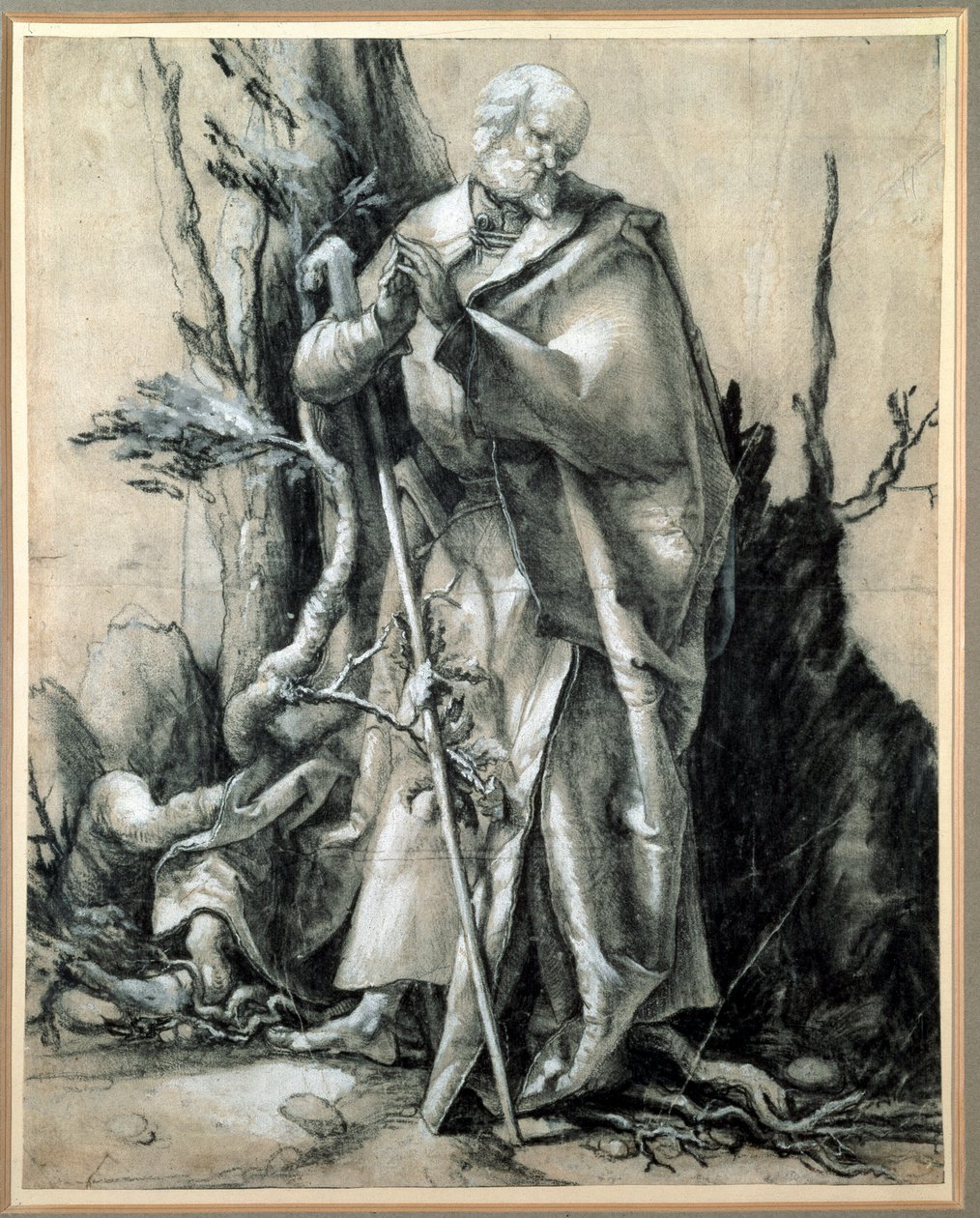 Ein Heiliger im Wald (Studie) von Matthias (c.1480 1528) Grunewald