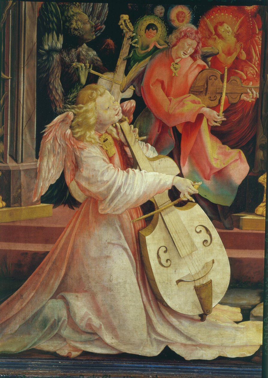 Das Konzert der Engel, aus dem Isenheimer Altar, ca. 1512-16 Öl auf Holz (Detail) von Matthias Grünewald