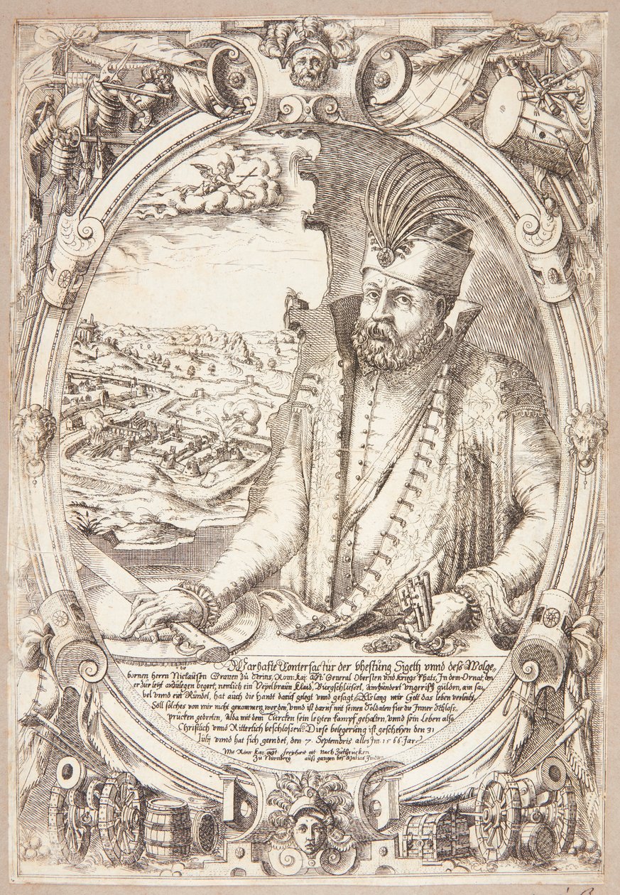 Porträt des Heerführers, Nikola IV Zrinski (Miklós IV Zrínyi) von Matthias Zündt