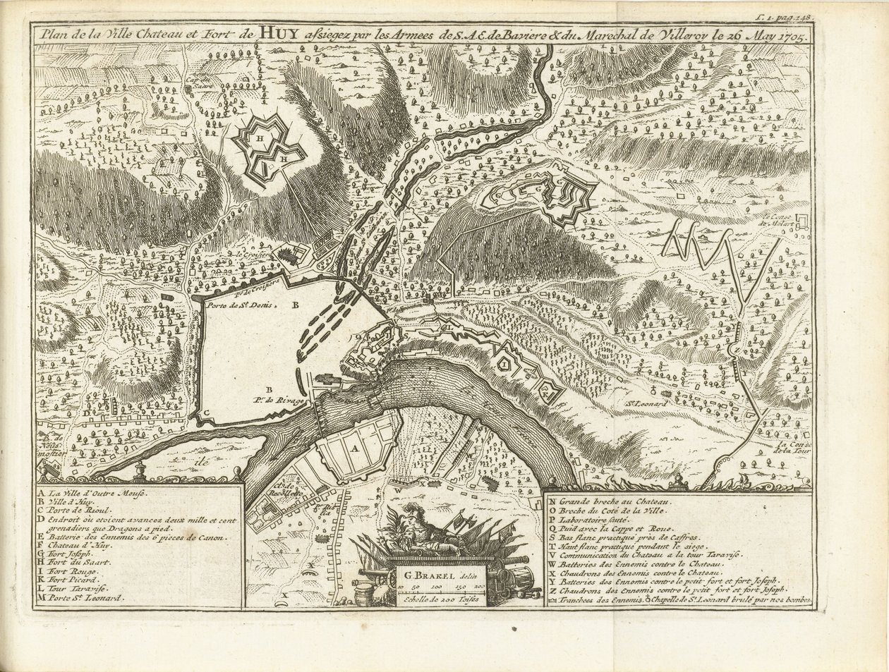 Belagerung von Huy, 1705 von Matthijs Pool (possibly)