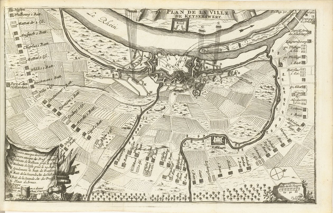 Belagerung von Kaiserswerth, 1702 von Matthijs Pool (possibly)