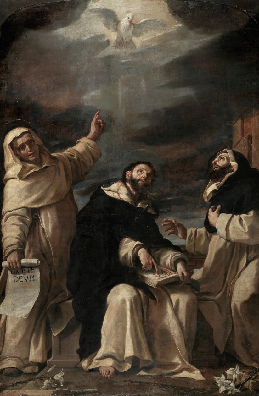 Heilige Vincent Ferrer, Petrus Märtyrer und Raimund von Peñafort von Mattia Preti
