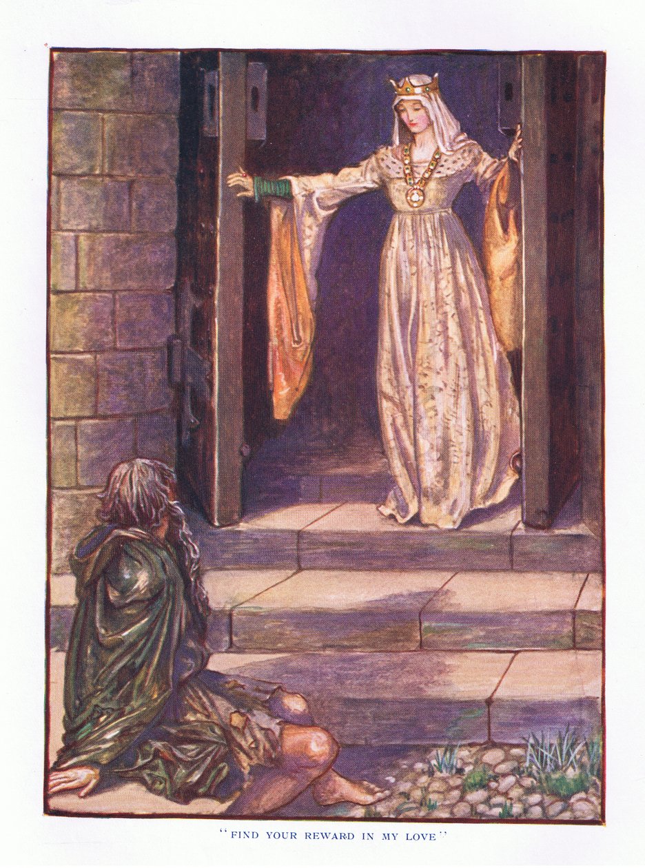 Finde deine Belohnung in meiner Liebe, Illustration aus Lady Anns Märchen, 1914 von Maud Tindal Atkinson