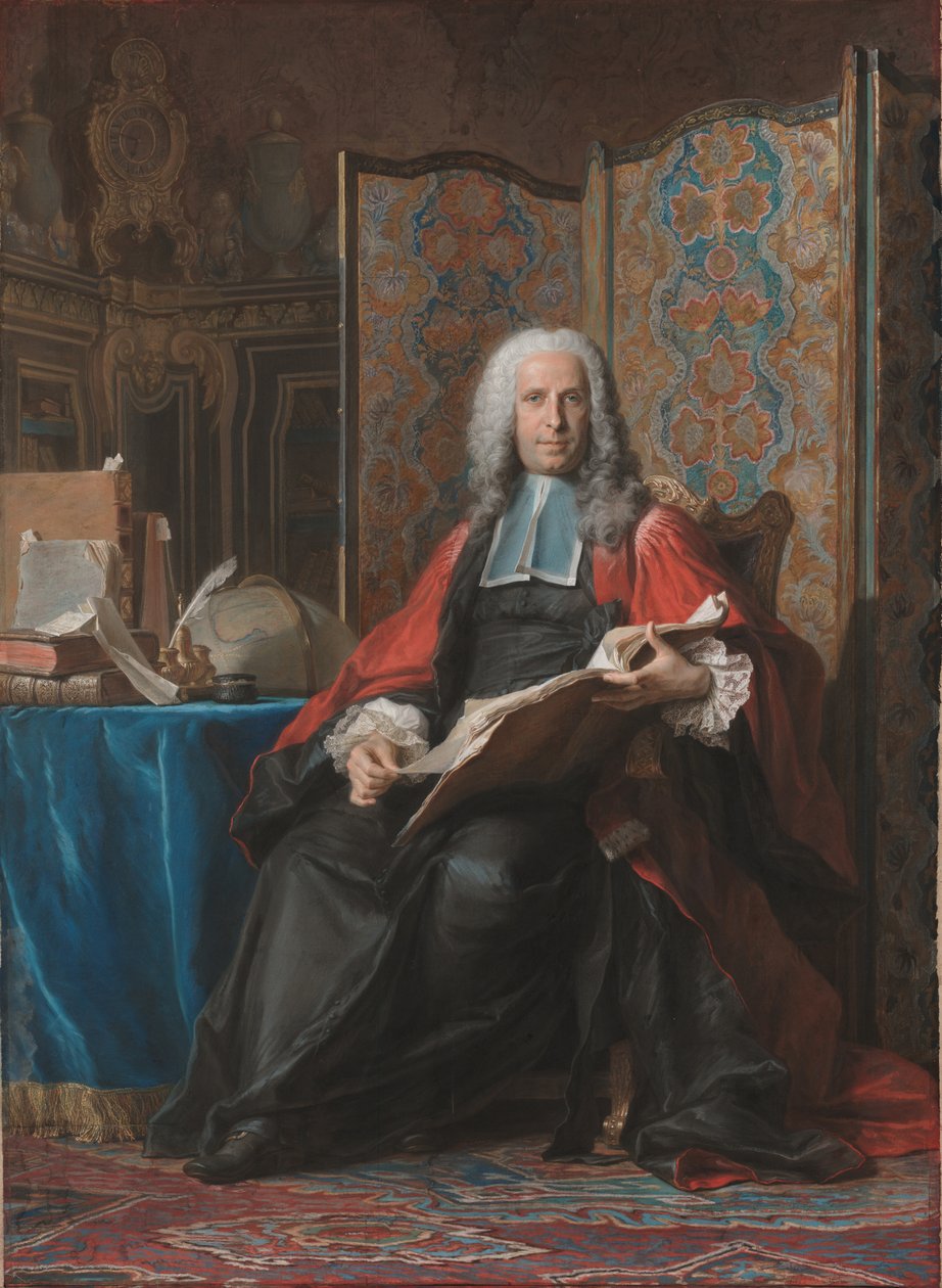 Porträt von Gabriel Bernard de Rieux von Maurice-Quentin de La Tour