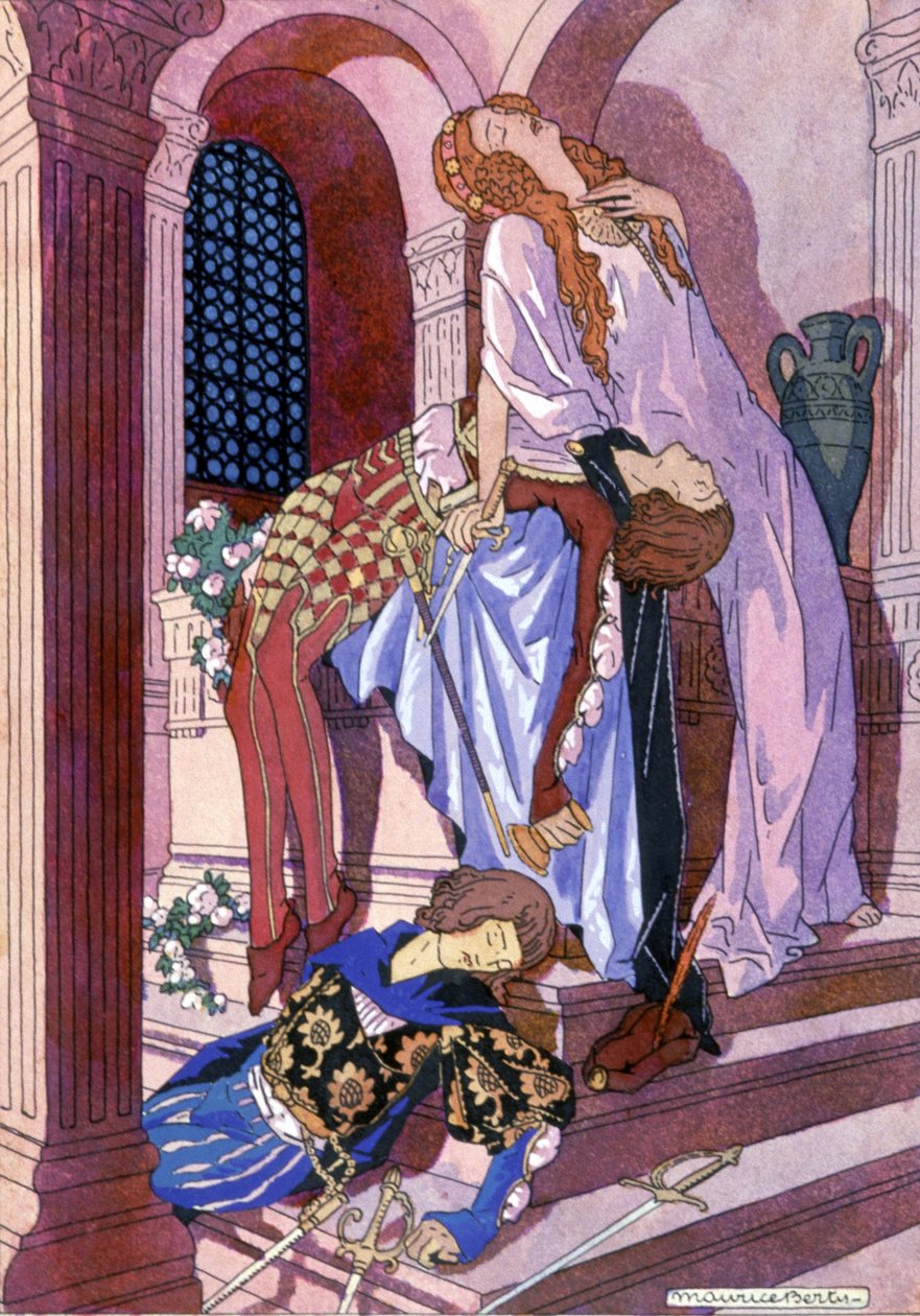 Der Tod von Romeo und Julia (Illustration) von Maurice Berty