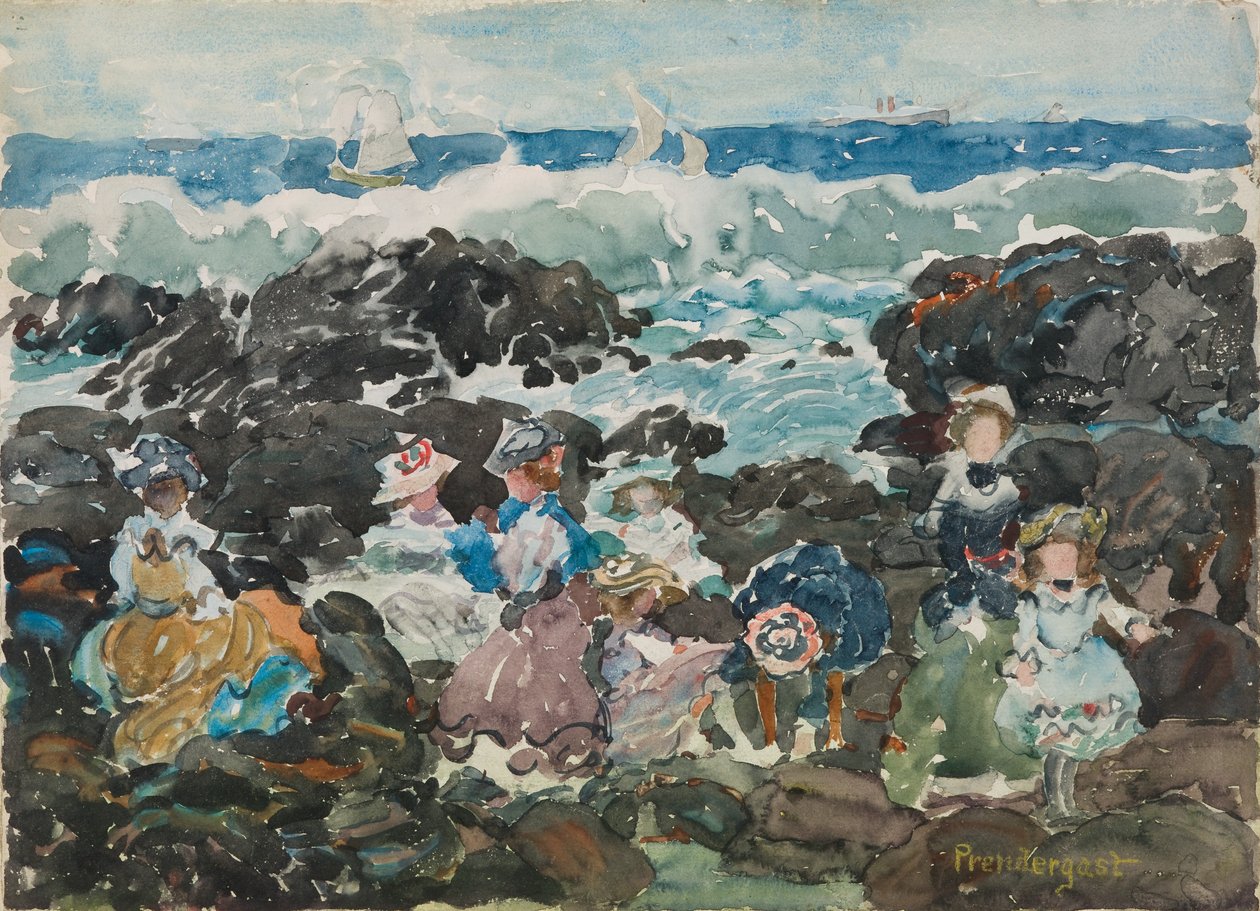 Brandung, Cohasset, um 1900-5 von Maurice Brazil Prendergast