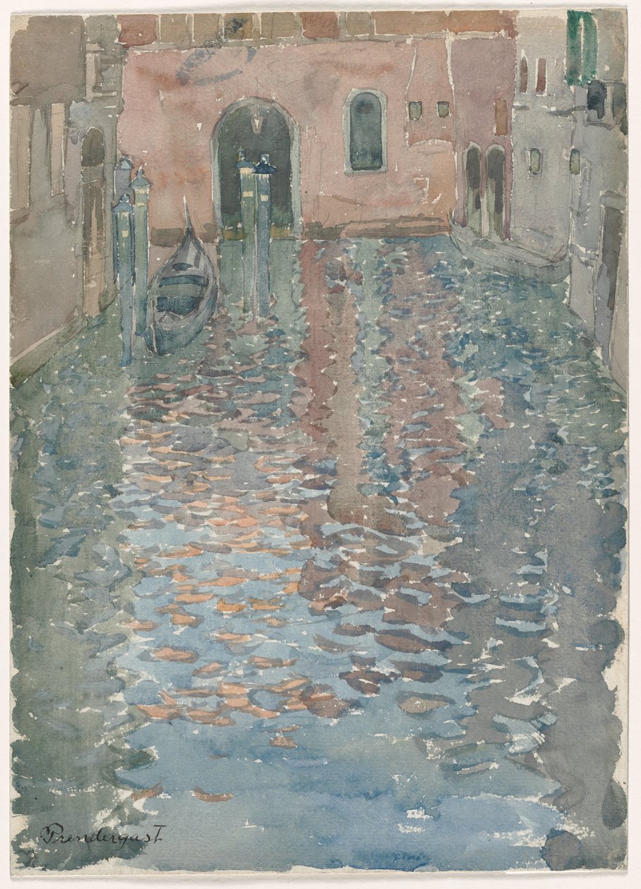 Venezianische Kanäle, ca. 1898 von Maurice Brazil Prendergast