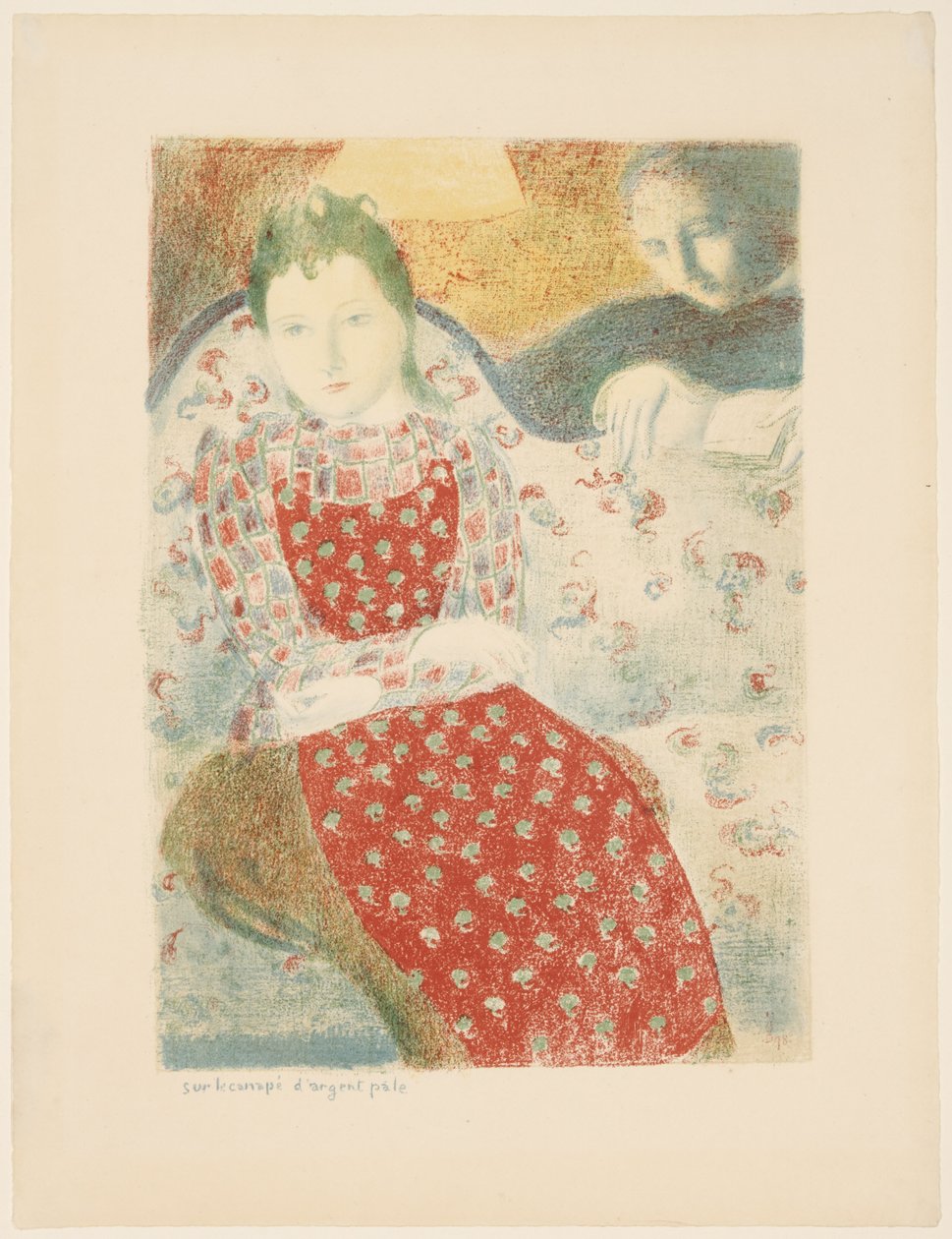 Auf dem blassen silbernen Sofa von Maurice Denis