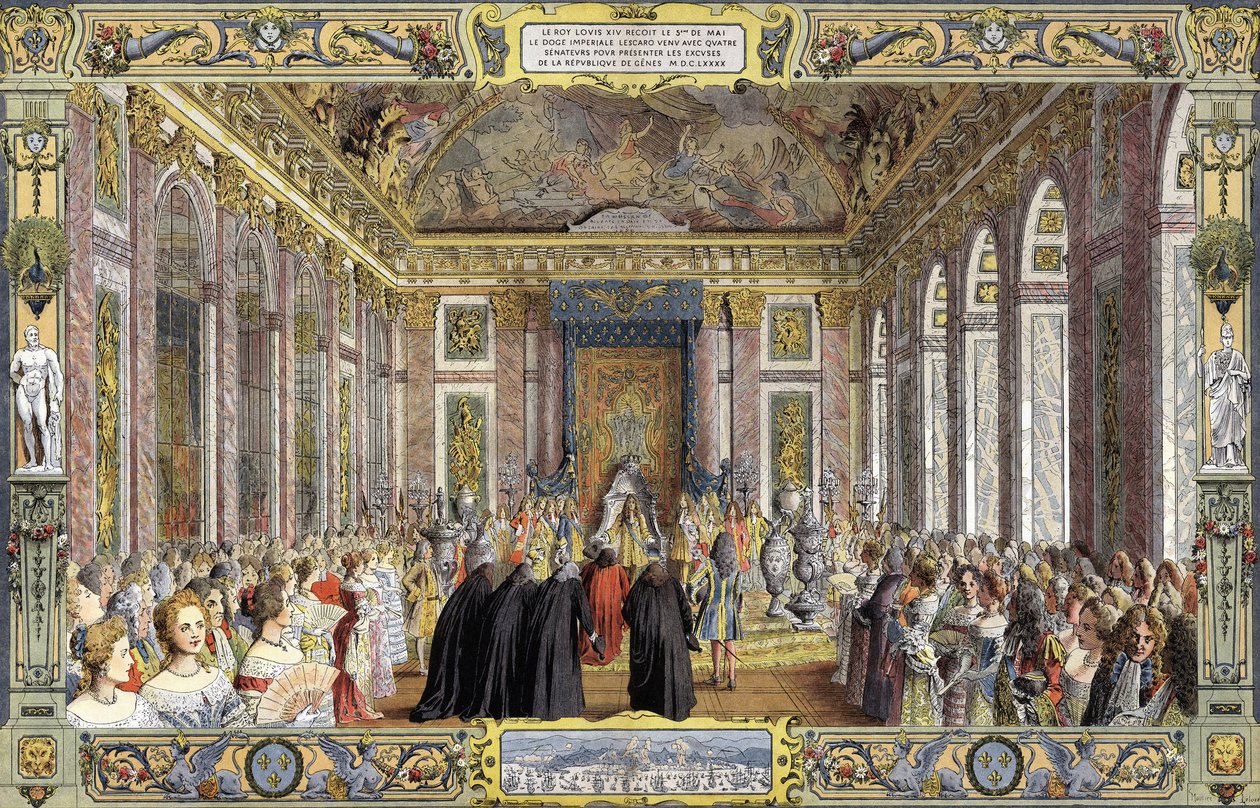 Wiedergutmachung an Ludwig XIV., bekannt als der Sonnenkönig von Maurice Leloir