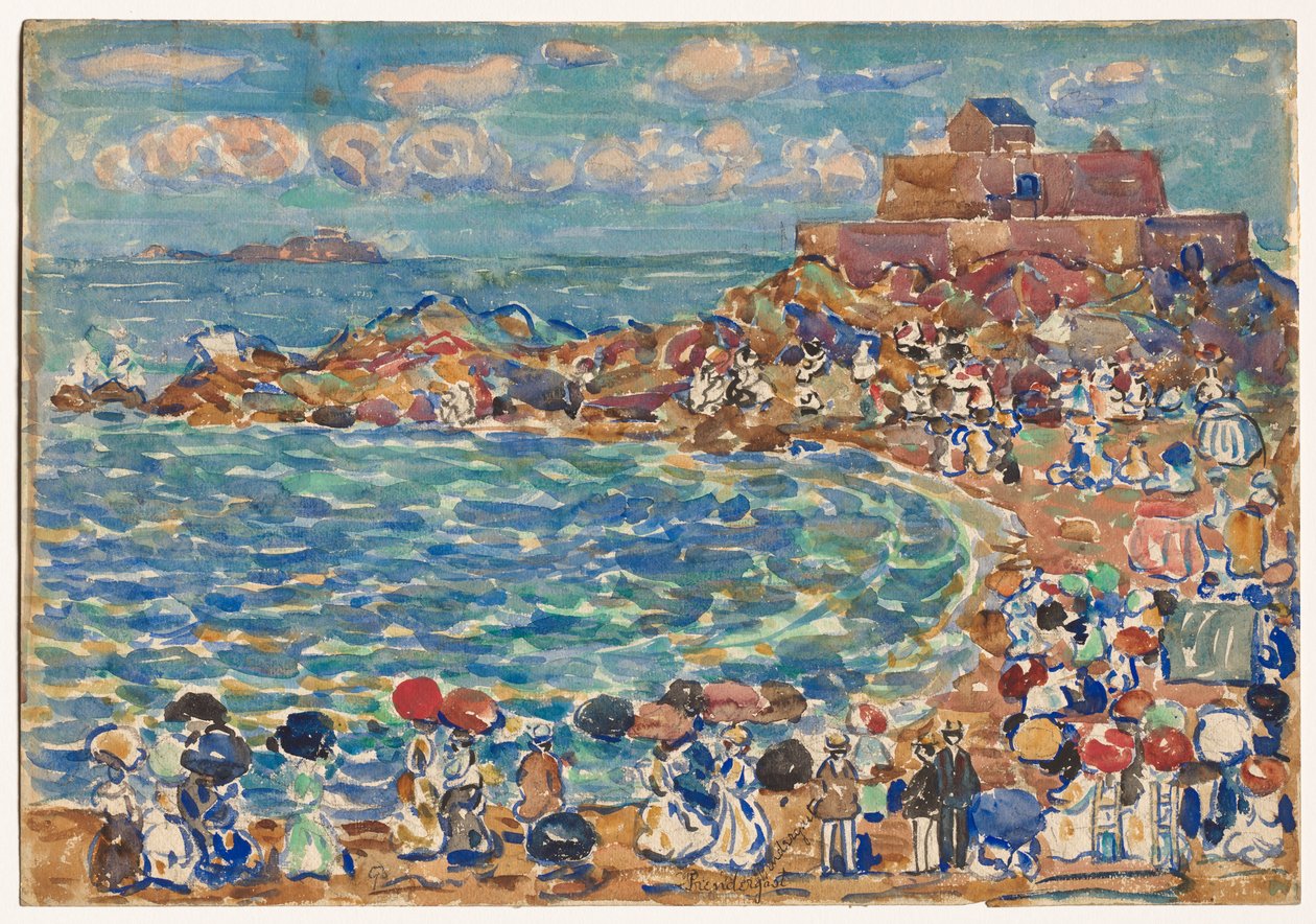 Strand von St. Malo von Maurice Prendergast