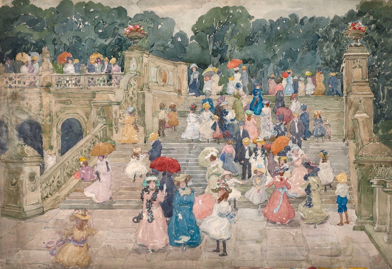 Die Terrassenbrücke, Central Park von Maurice Prendergast