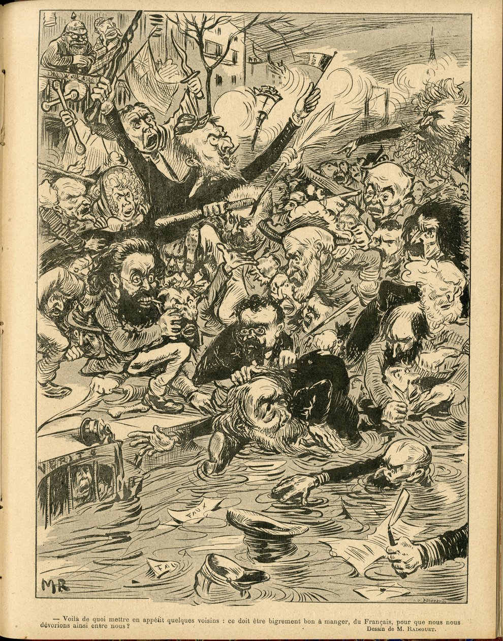 Illustration von Maurice Radiguet (1866-1941) in Le Rire von Maurice Radiguet