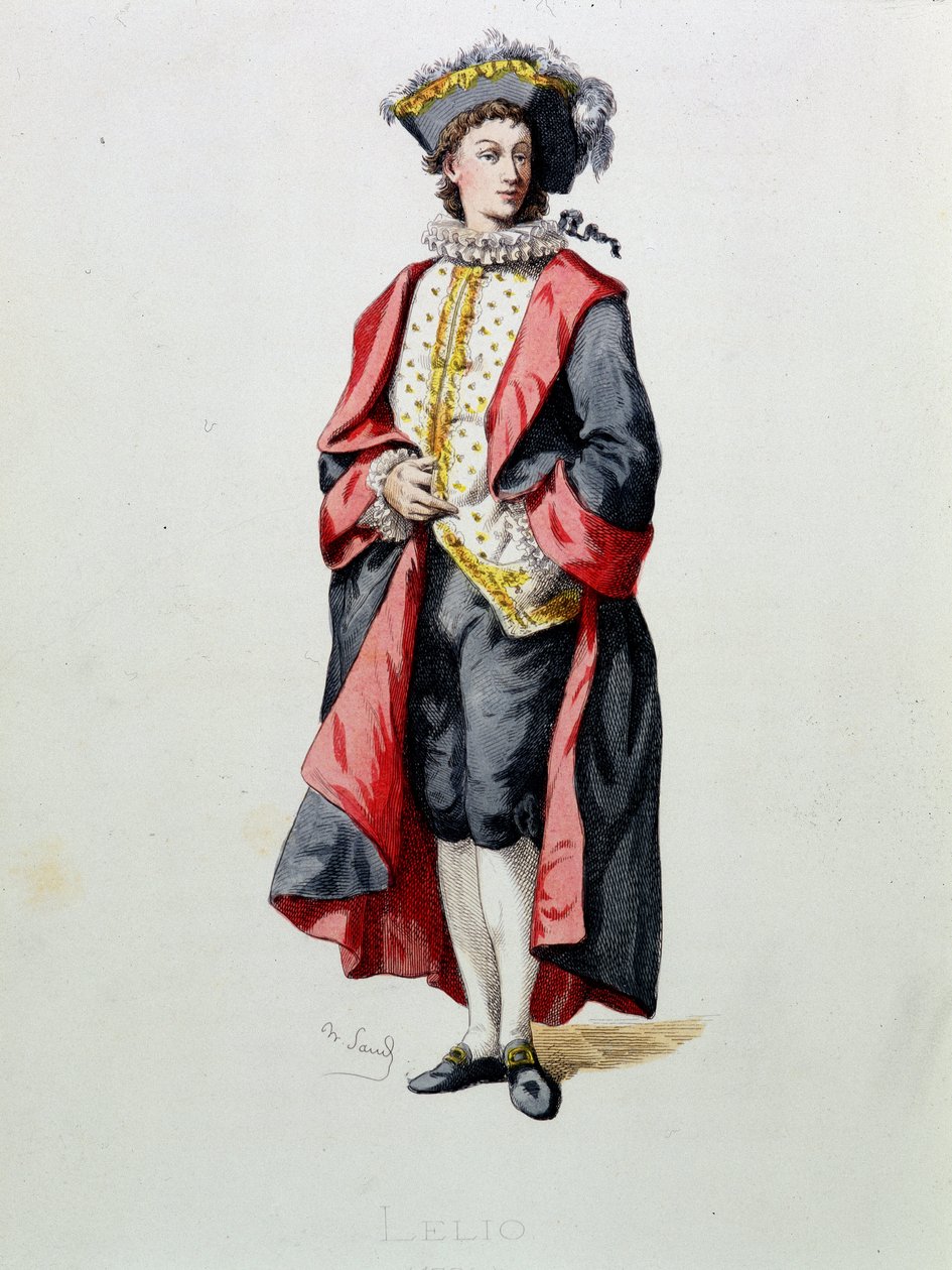 Lelio - in „Masques et bouffons“ (Italienische Komödie) von Maurice Sand