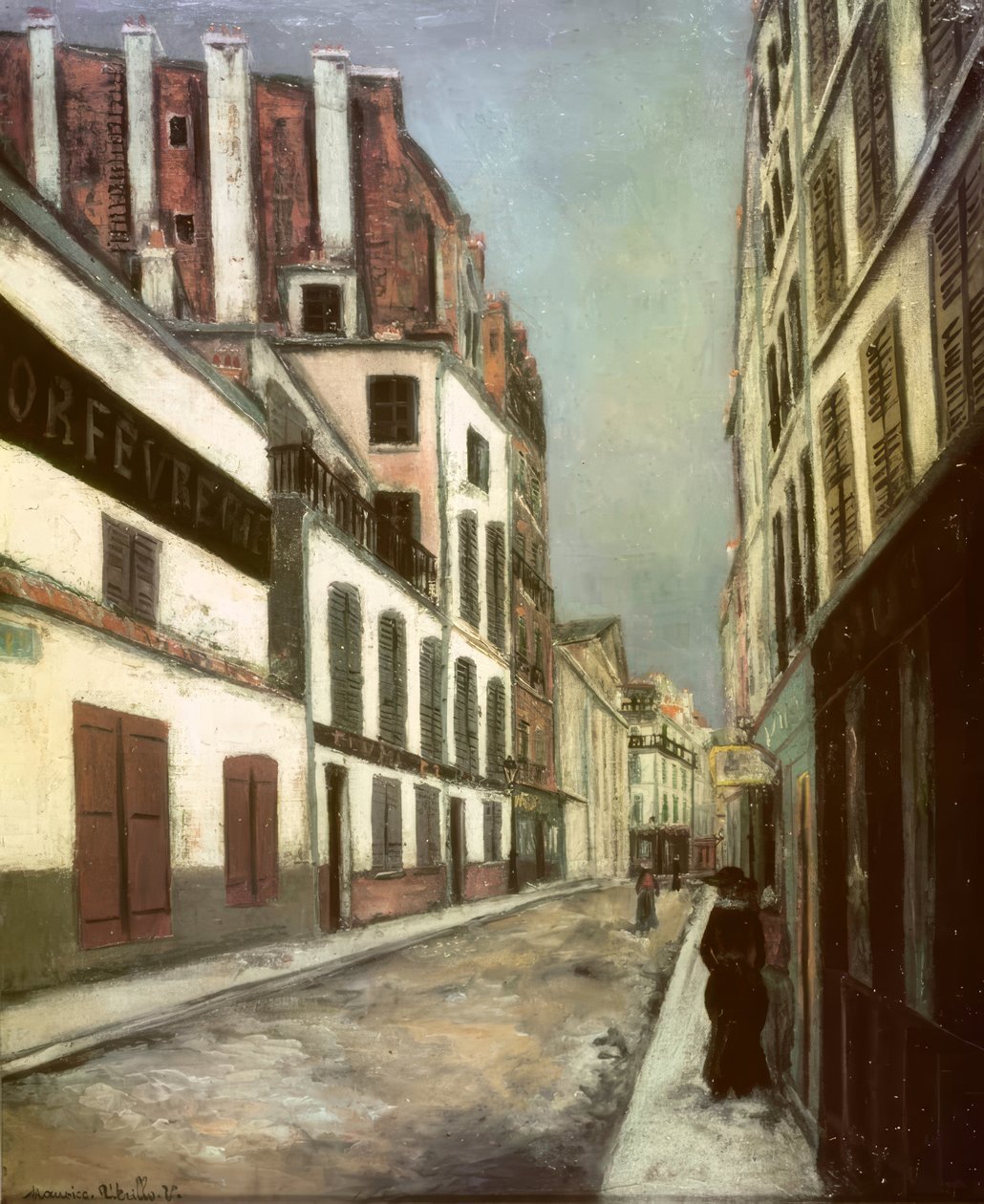 Die Straße in Saint-Ouen von Maurice Utrillo