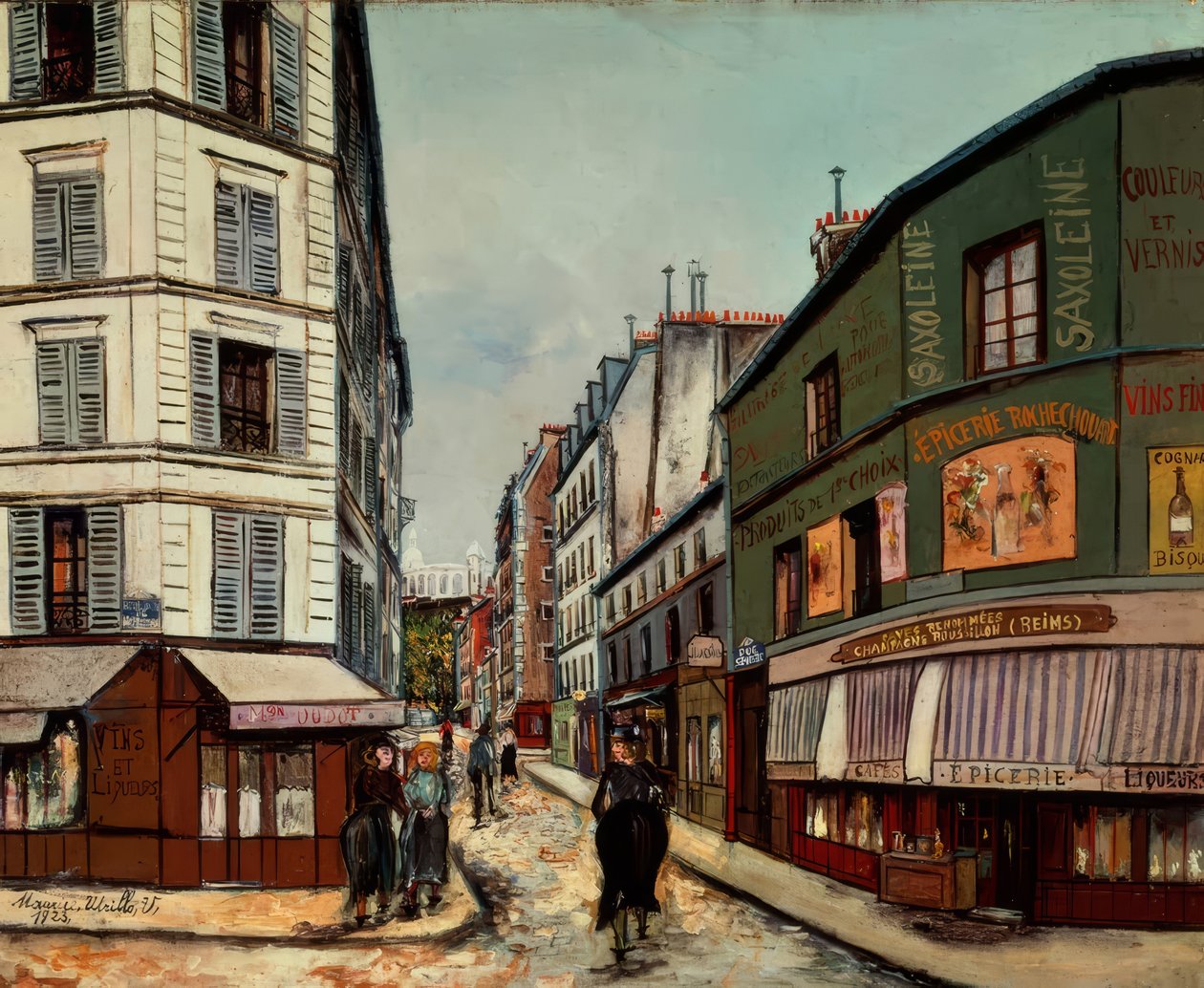 Rue Sevestre, Montmartre von Maurice Utrillo