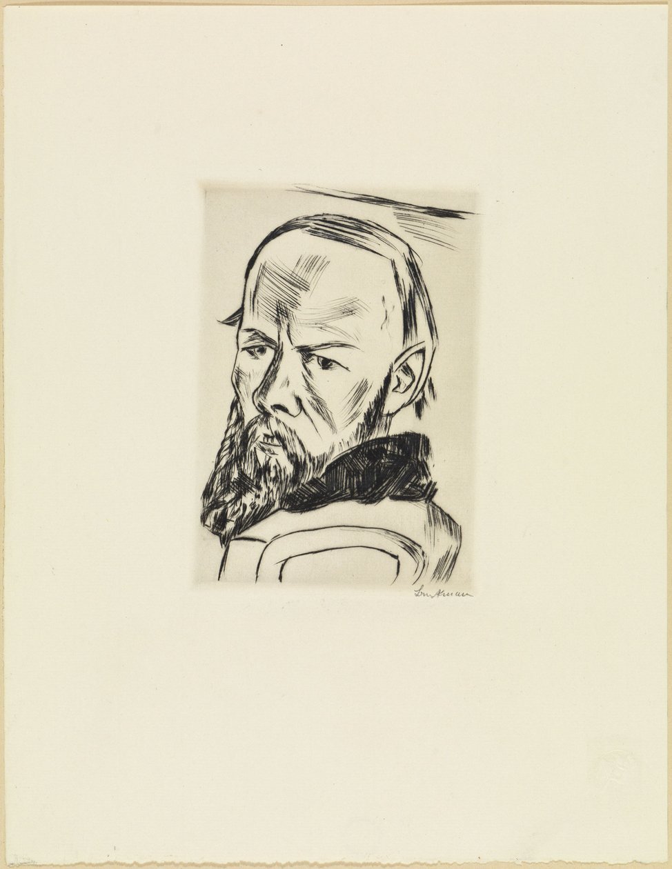 Porträt Dostojewskis von Max Beckmann