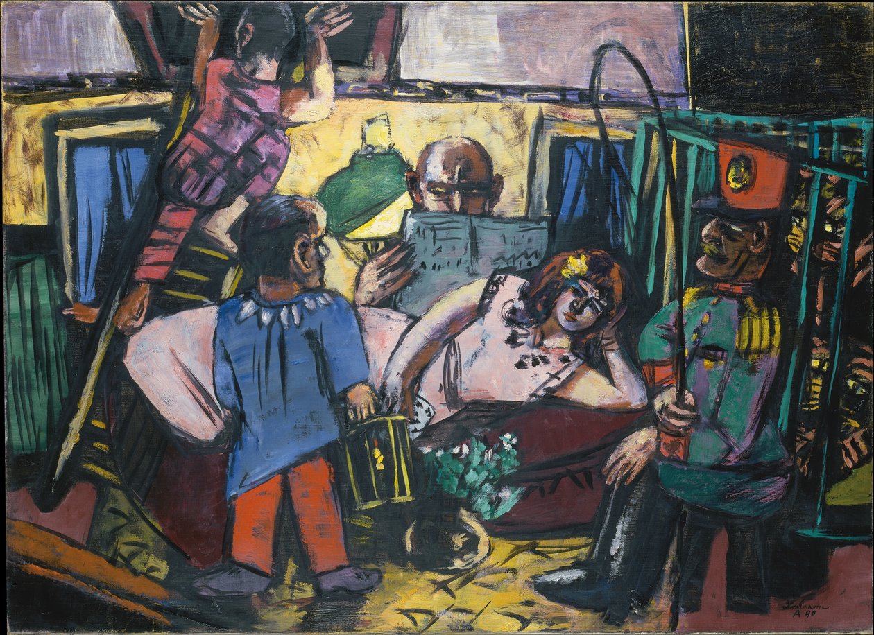 Zirkuskarawane von Max Beckmann
