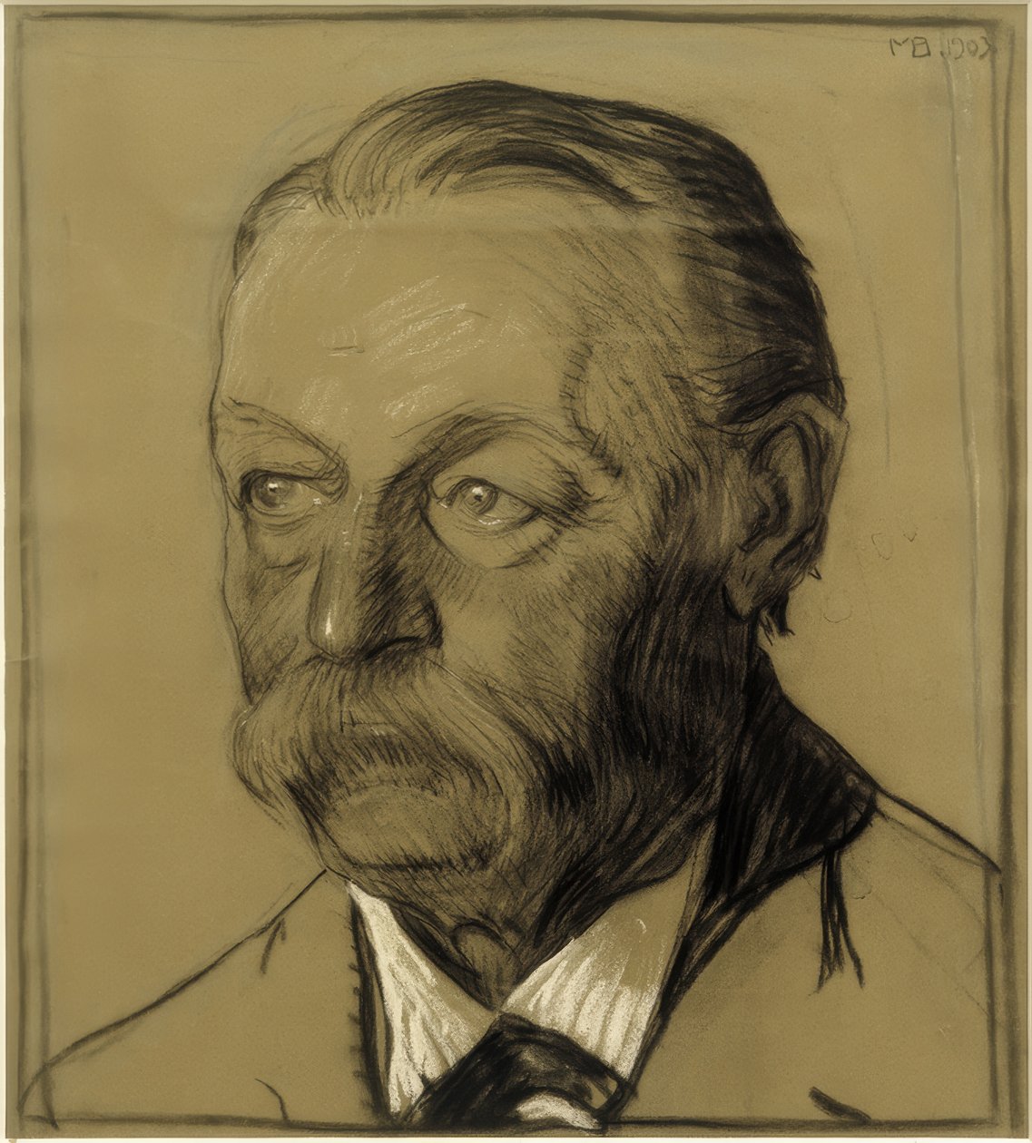 Porträt des Onkels Friedrich Beckmann, Halbprofil nach Links von Max Beckmann