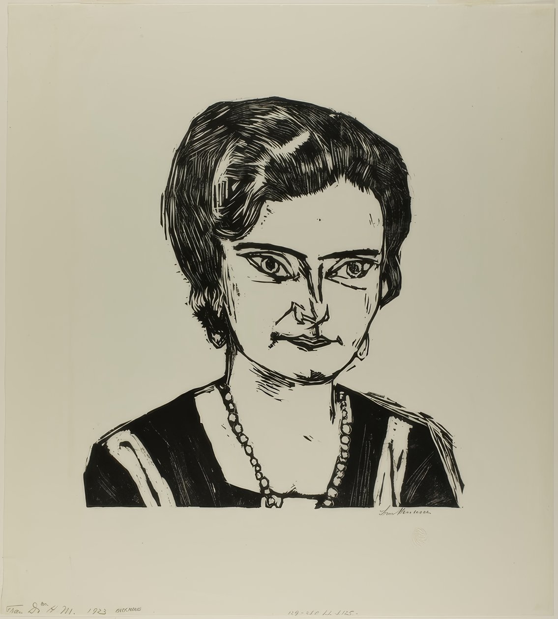 Porträt von Frau H.M. (Naila), Platte zwei aus Die Kunst der Gegenwart von Max Beckmann