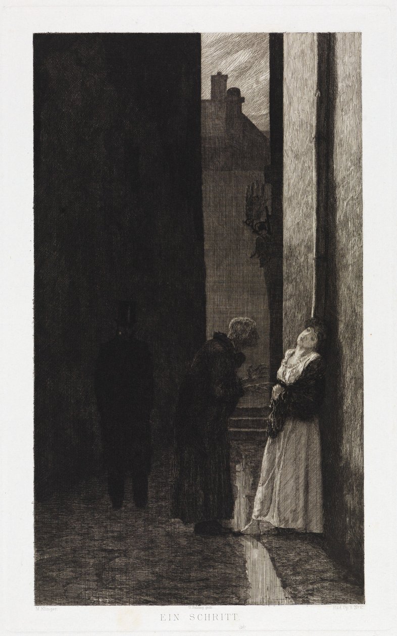 Ein Schritt (Dramen, Opus IX, Blatt 2) von Max Klinger