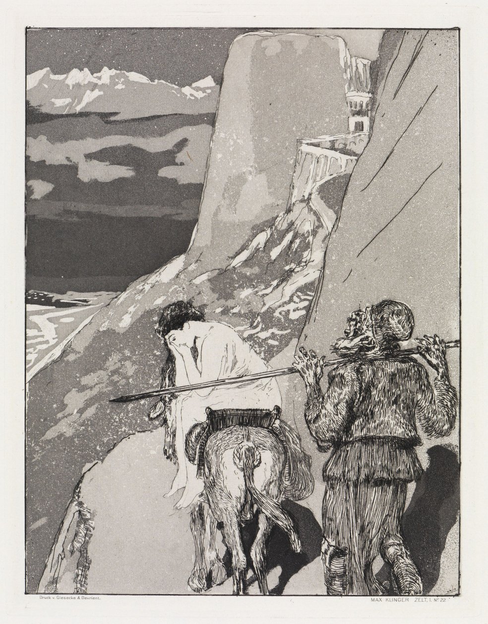 Gefangen (Zelt, Opus XIV, 1. Teil, Nr. 22) von Max Klinger