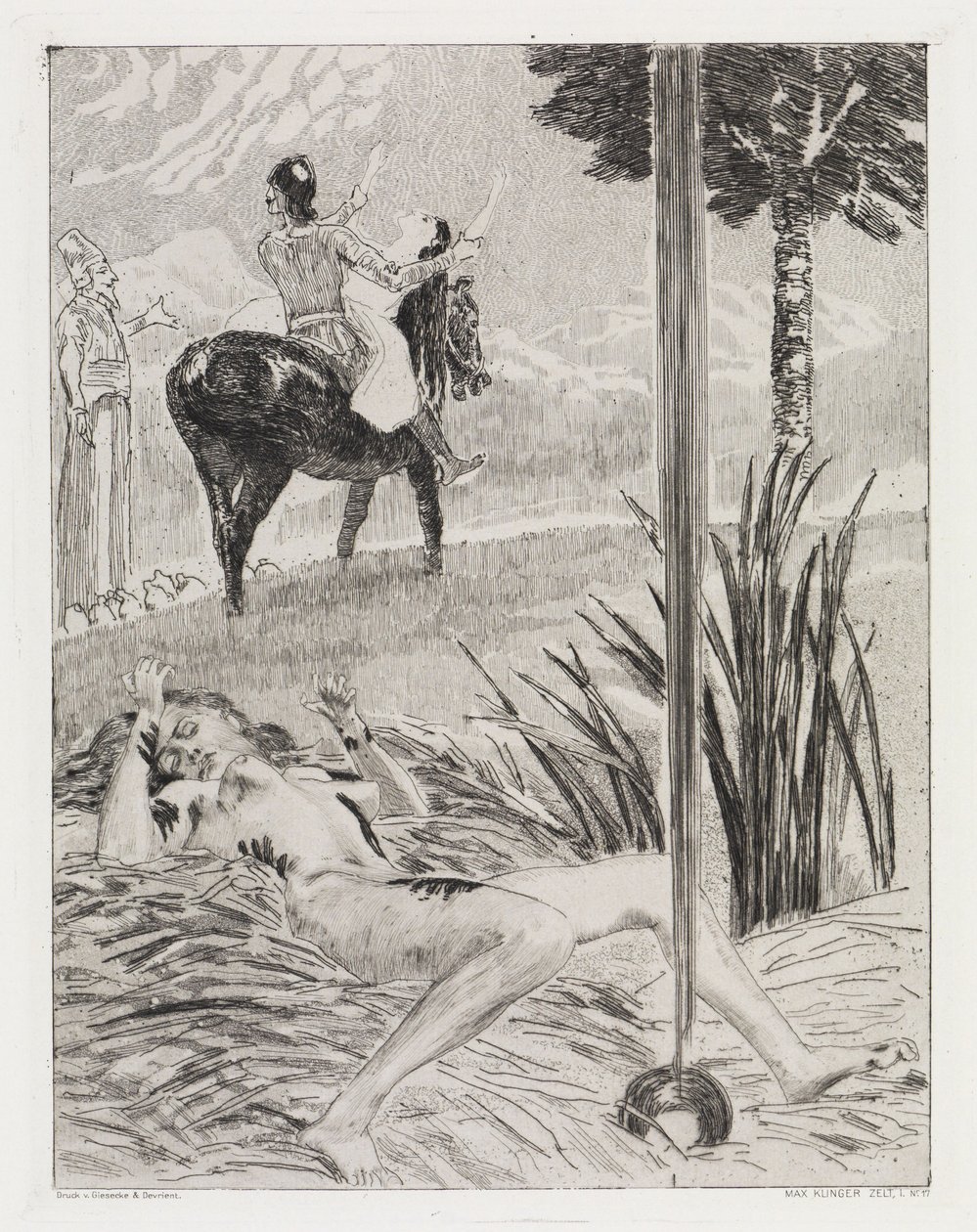 Mord und Entführung (Zelt, Opus XIV, 1. Teil, Nr. 17) von Max Klinger