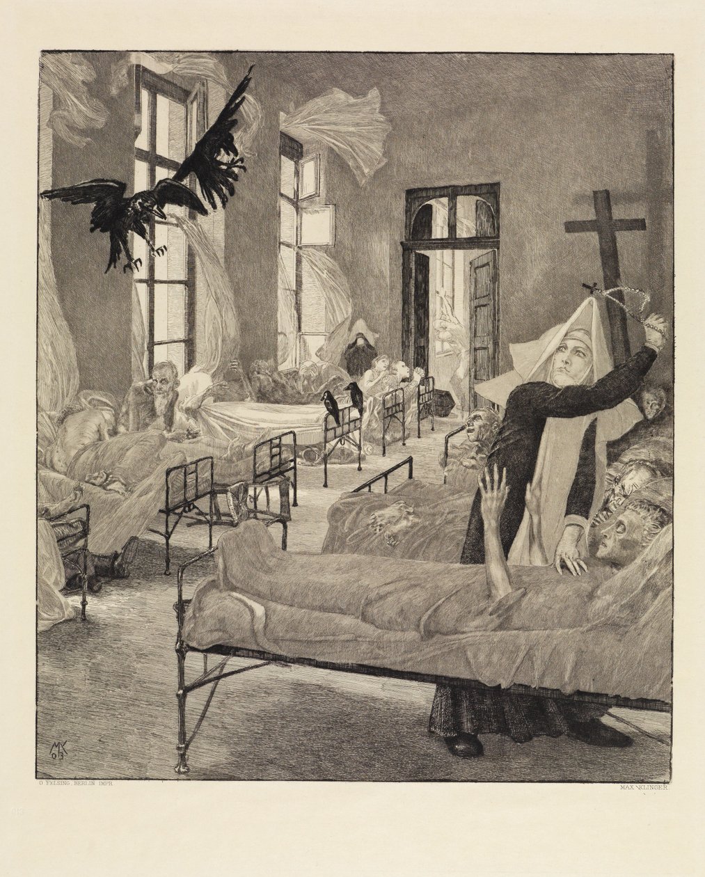 Pest (Vom Tode, Zweiter Teil, Opus XI, Blatt 6) von Max Klinger