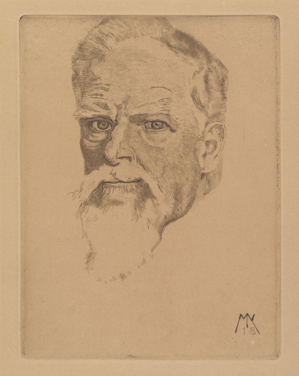 Selbstporträt von Max Klinger
