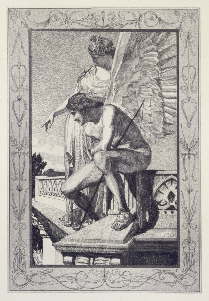 Venus zeigt Psyche an Amor, Platte 4 aus der Serie „Cupid and Psyche: Opus V“ von Max Klinger