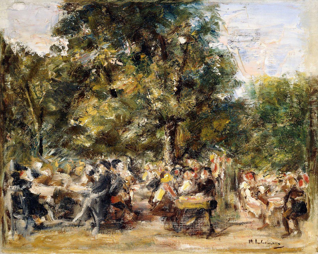 Ein Gartenrestaurant an der Havel von Max Liebermann